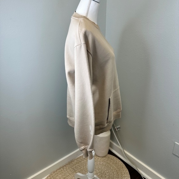 Pull & Bear Tan Hooded Sweatshirt pull over size - Picture 3 of 8